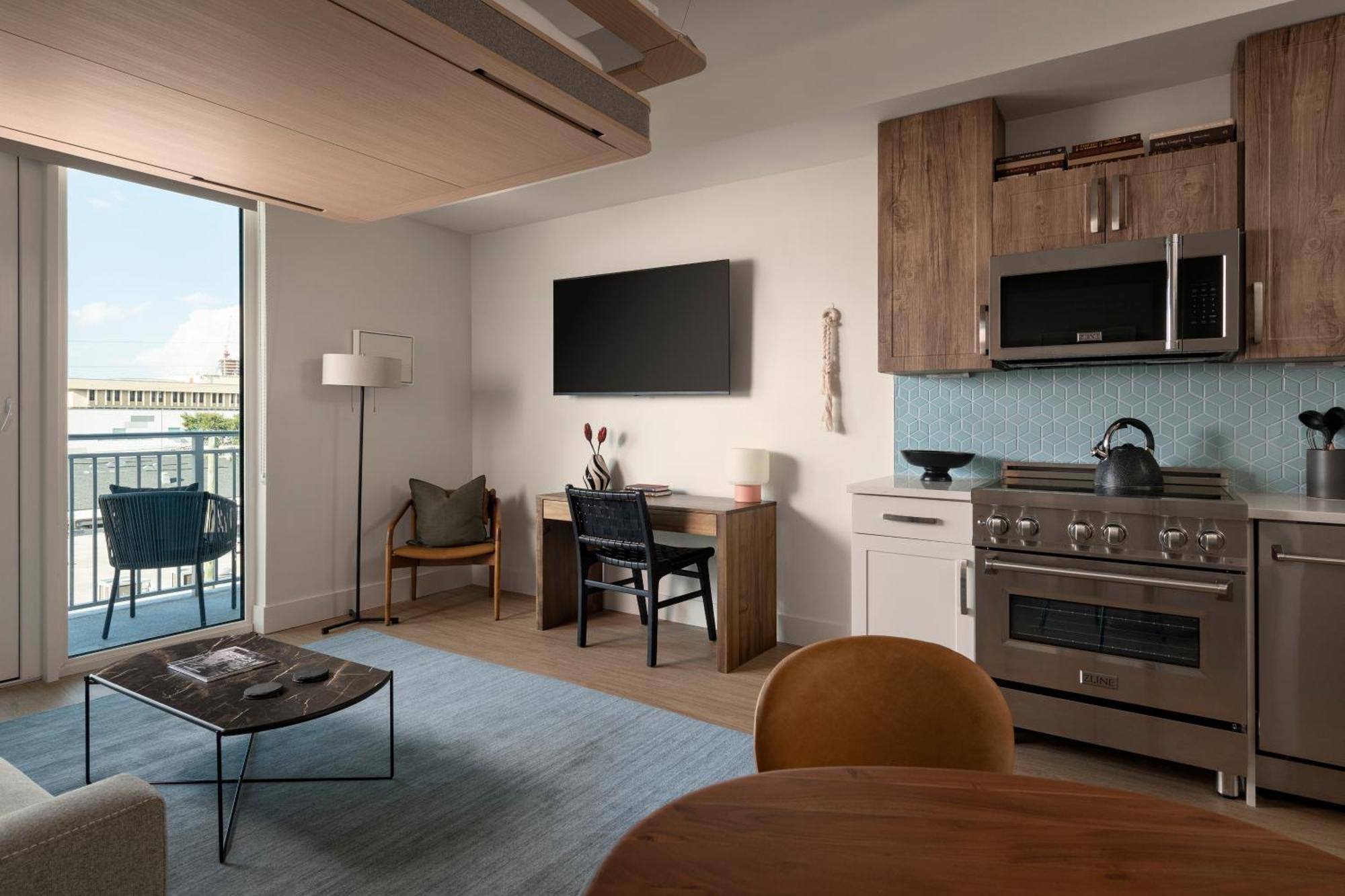 Studio Apartment Balcony Self Check Virtual Front Desk