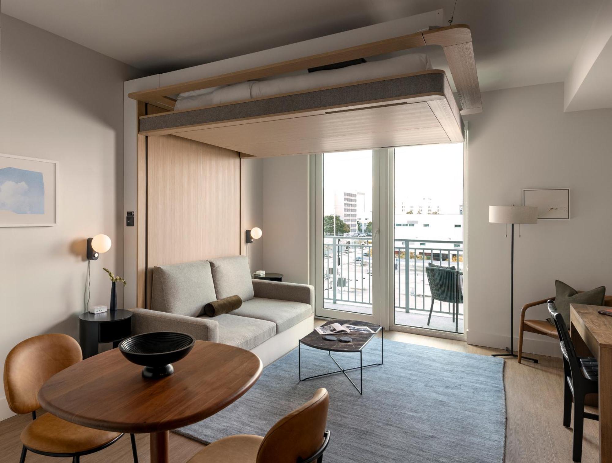 Studio Apartment Balcony Self Check Virtual Front Desk
